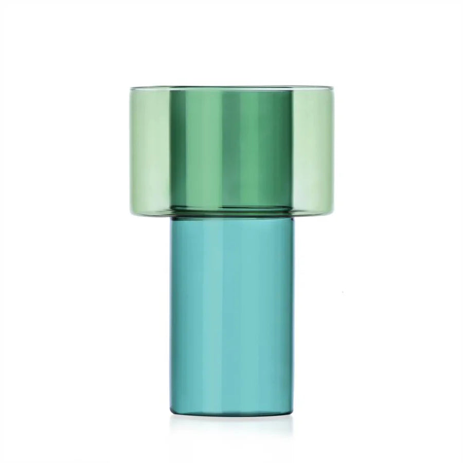 Ichendorf Milano Boreale Vaso A Verde Petrolio in Vero Borosilicato