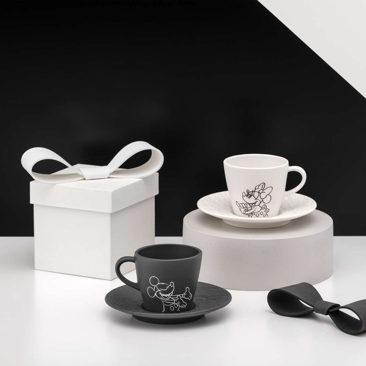 Villeroy & Boch DISNEY Manufacture - Mickey Mouse Tazzina da caffè Bianco, 60 ml, Premium Porcelain