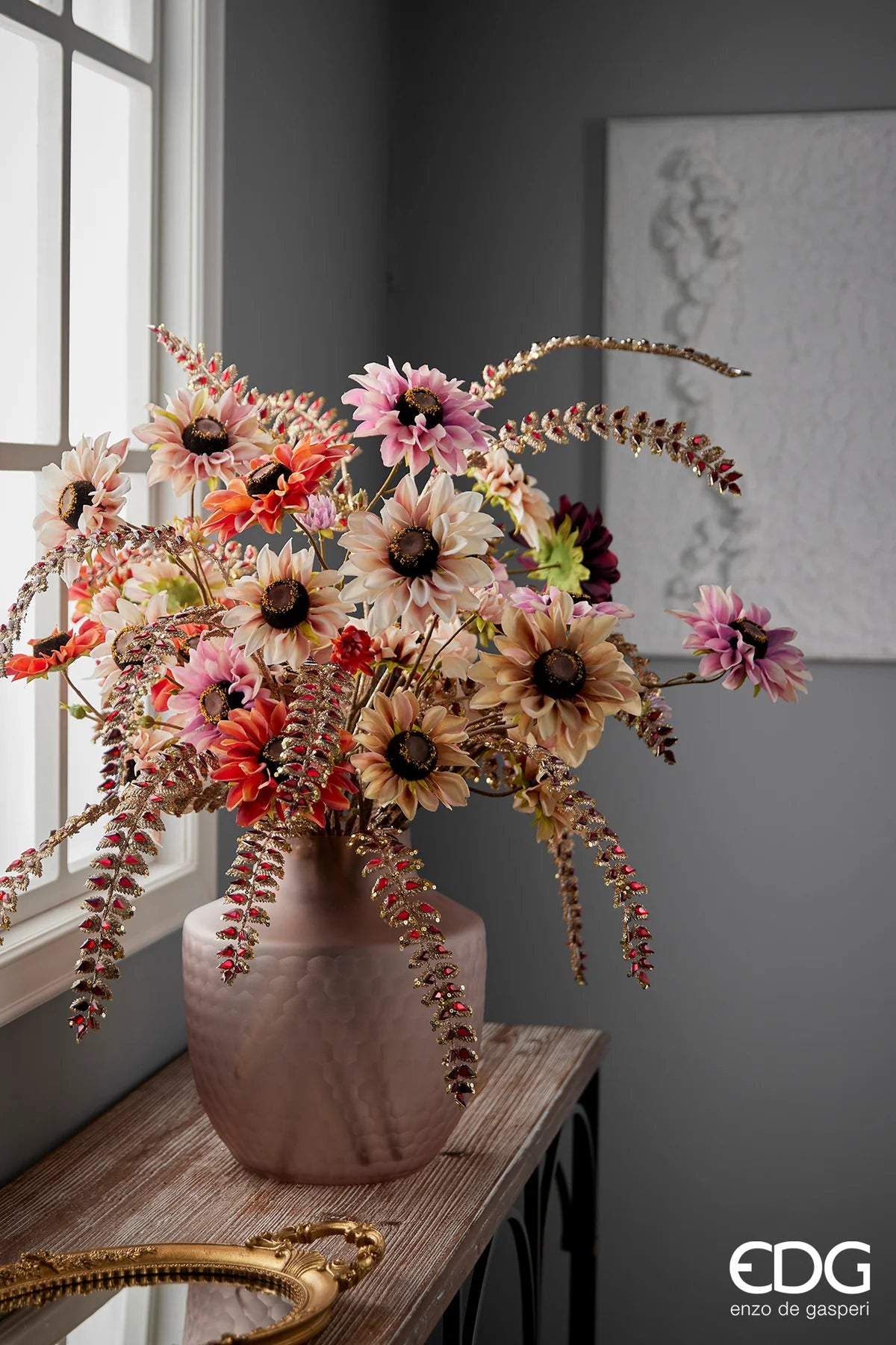 EDG Enzo de Gasperi Ramo di Felce Diamond H88 cm Burgundy