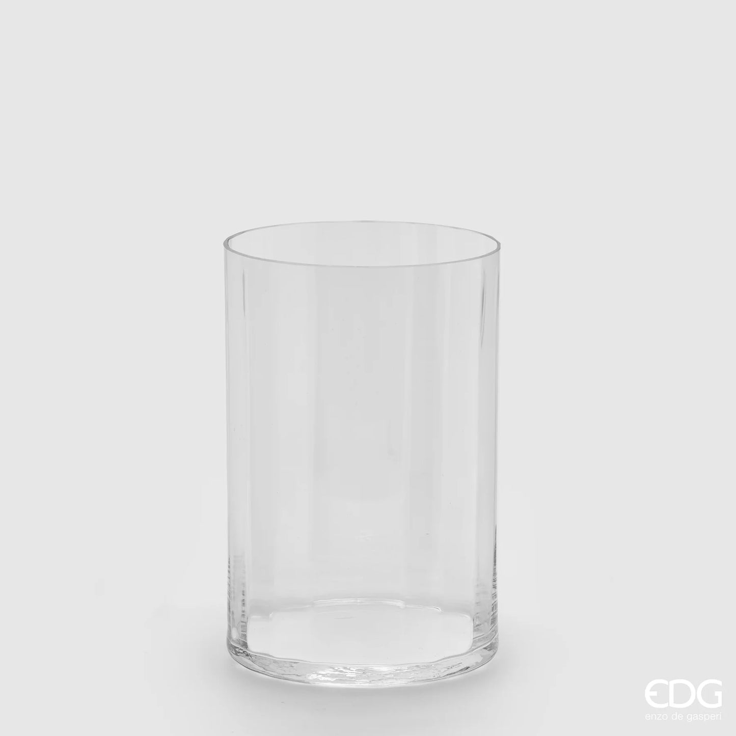 EDG Enzo De Gasperi Vaso Cilindro Nida Optic in Vetro H30 cm