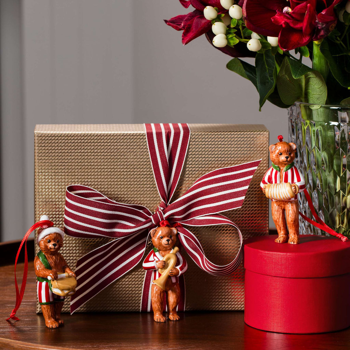 Villeroy & Boch Nostalgic Ornaments Addobbi natalizi Teddy 3pz, porcellana