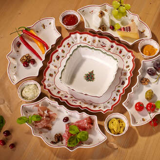 Villeroy & Boch Toy's Delight Scodella da portata rosso, 16 x 16 cm, Premium Porcelain