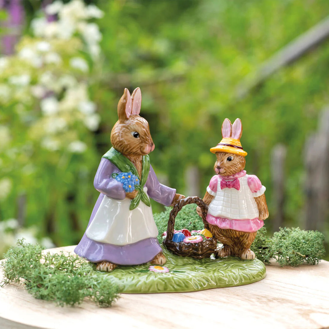 Villeroy & Boch Bunny Tales Emma e Anna Sul Prato Fiorito in Porcellana