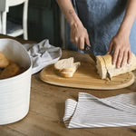 Guzzini Contenitore Tierrà con Coperchio in Bamboo 10lt Bianco Latte