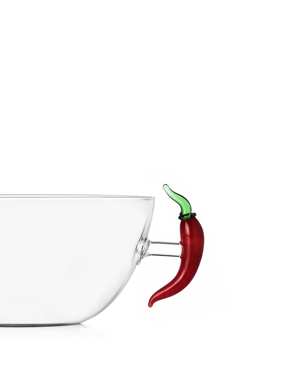 Coppetta in vetro con manici a forma di peperoncino Vegetables