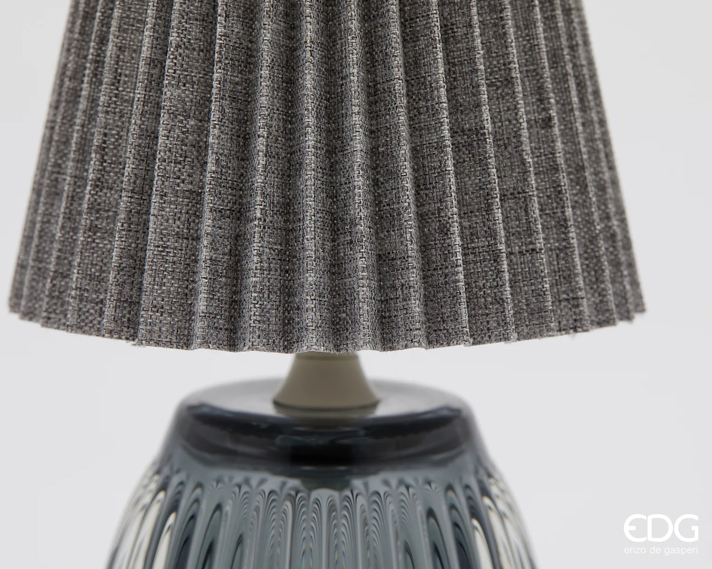 EDG Enzo De Gasperi Lampada da Tavolo Plissé H22 cm Grigio