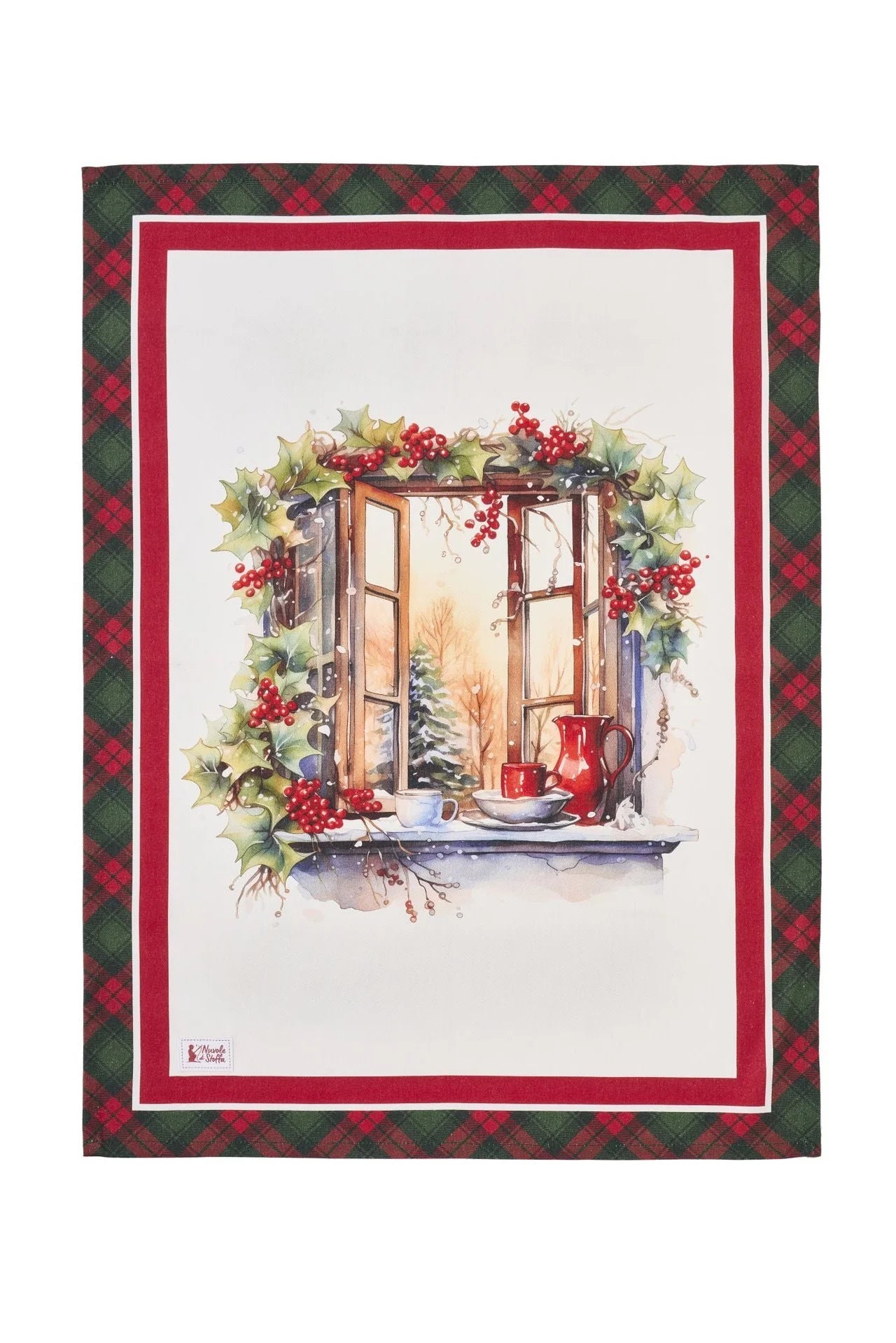 Nuvole di Stoffa Canovaccio natalizio "Christmas is Coming" 50x70 cm 6 varianti(1 unità)