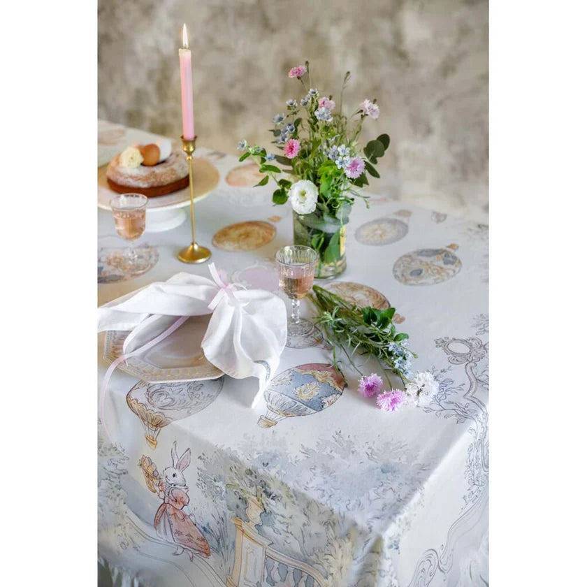 Blanc Mariclo – Tovaglia in cotone Pasqua 160×220 cm – Rococo Collection