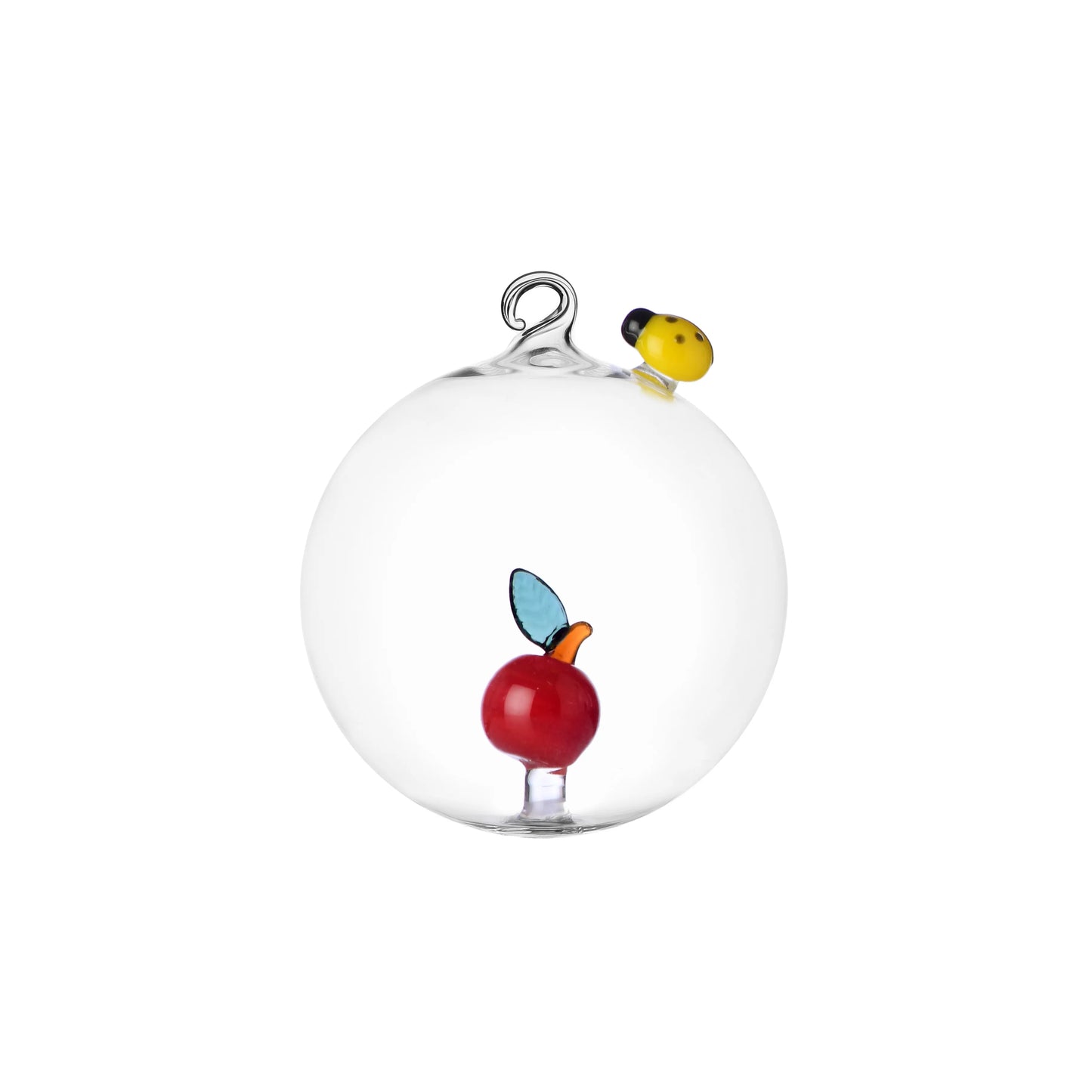 Ichendorf Milano Apple Pallina di Natale mela-coccinella in Vetro Borosilicato