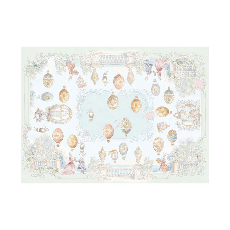 Blanc Mariclò · Tovaglia Rettangolare di Pasqua in cotone con Gala “Rococo” · 180×260 cm