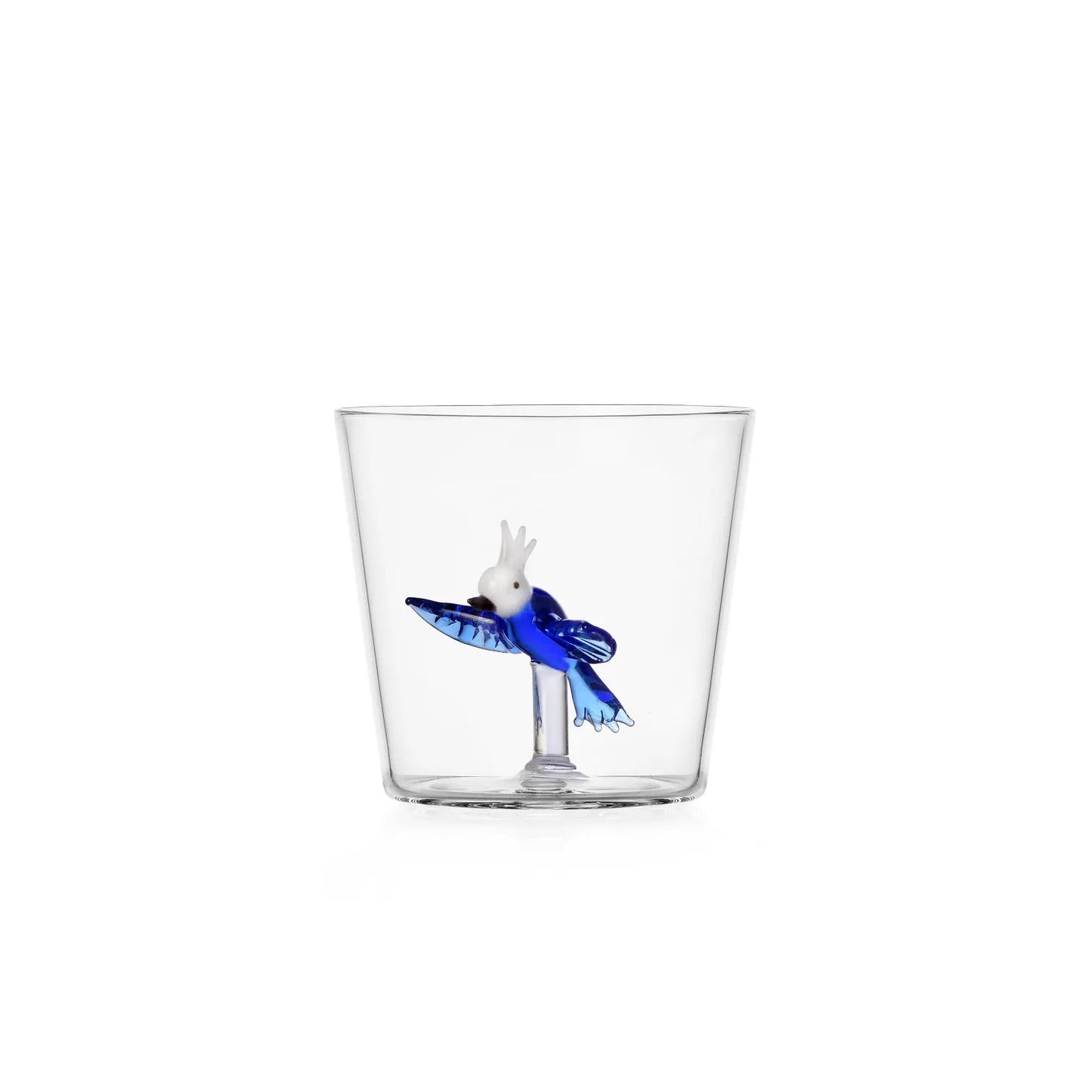Ichendorf Milano Tumbler Bicchiere Collezione Talking Trees Uccello Tropicale Blu