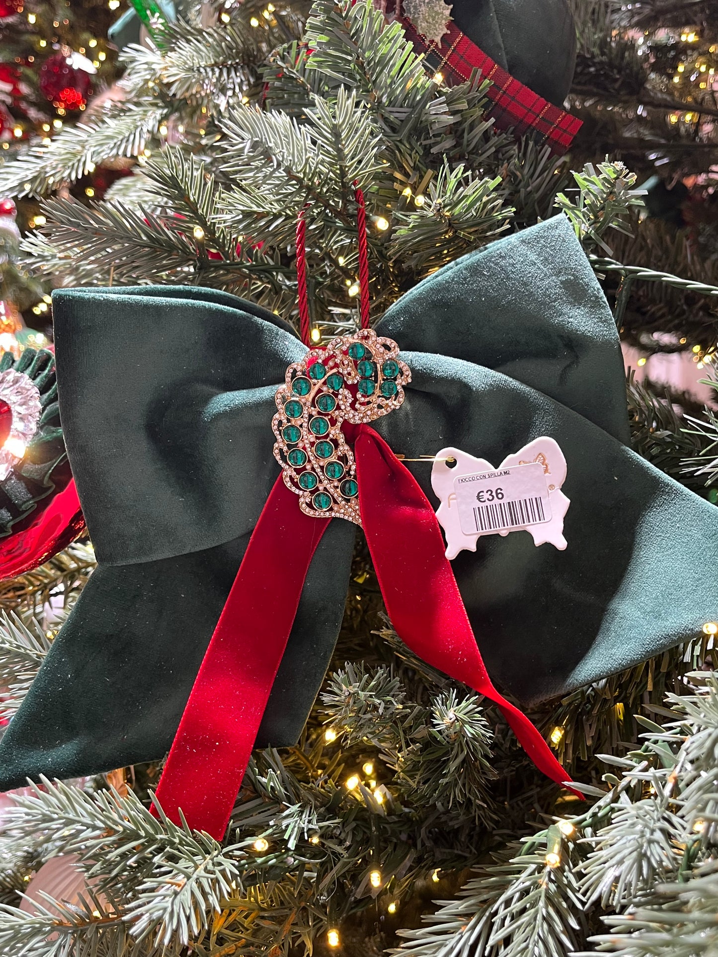 FDL Fiocco con spilla piuma verde