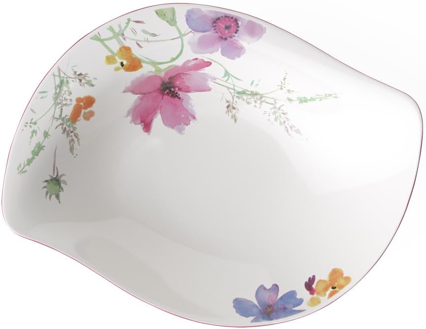 Villeroy & Boch - Coppa fonda Mariefleur Serve & Salad, Ciotola con Forma snella in Porcellana Premium, Decoro Floreale, Lavabile in lavastoviglie, 29 cm