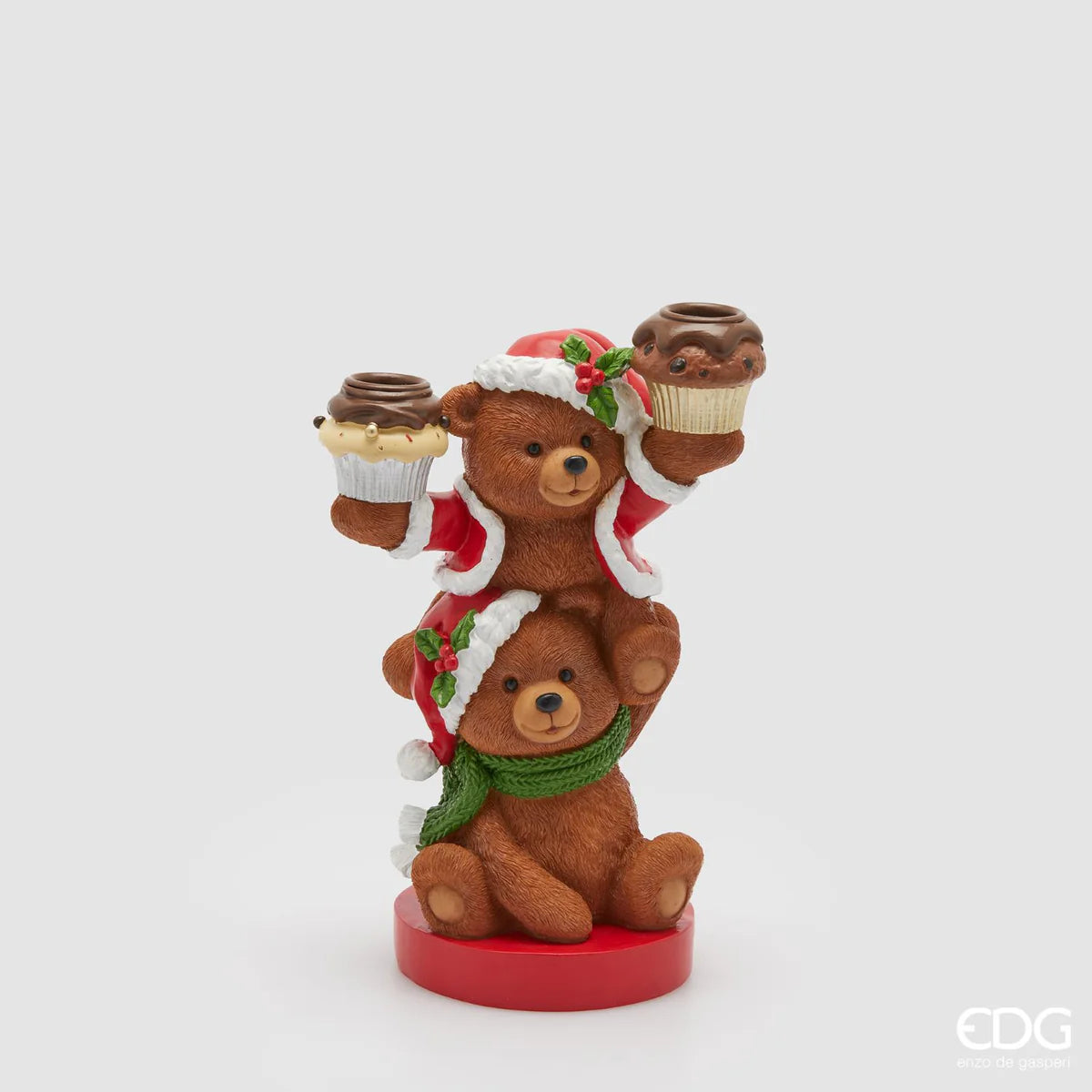 EDG Enzo De Gasperi | Portacandele orso goloso Natale 2025 H25