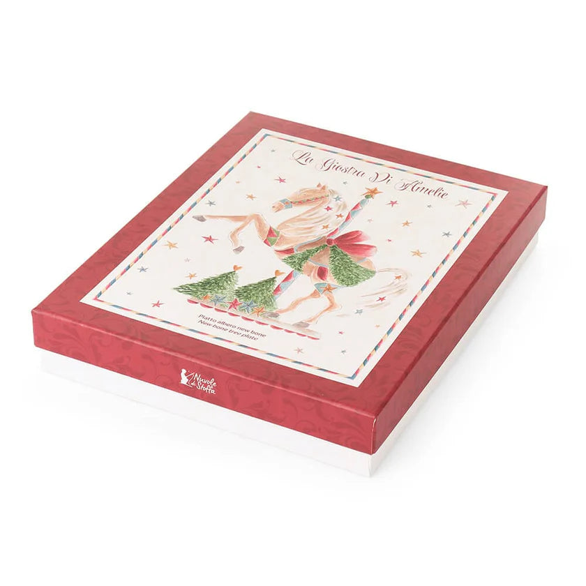 Nuvole di Stoffa Set 2 Piatti albero di natale "Giostra" H19-27 cm