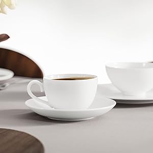 Villeroy & Boch Royal Piattino per Tazzina da caffè, Porcellana Premium Bone, Bianco