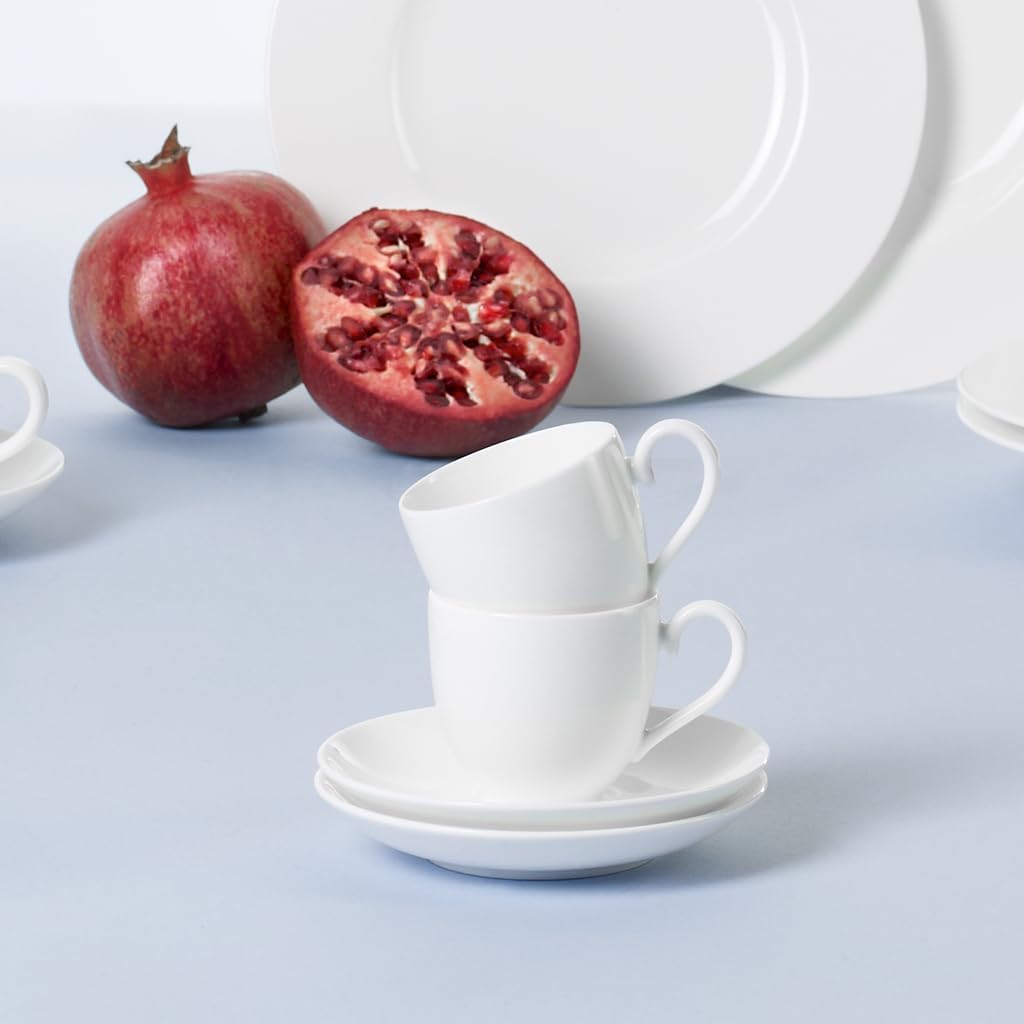 Villeroy & Boch Royal Piattino per Tazzina da caffè, Porcellana Premium Bone, Bianco