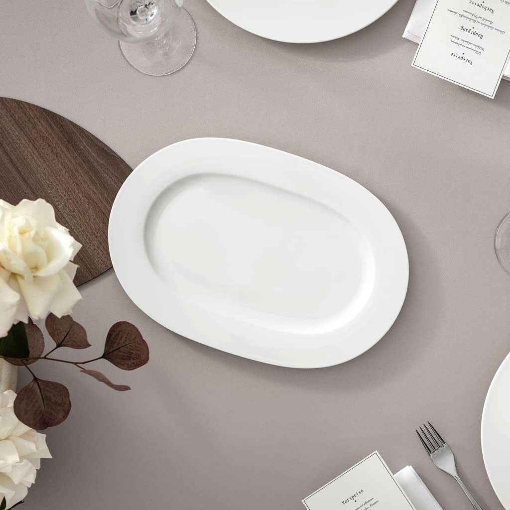 Villeroy & Boch Royal Piatto Ovale Grande da Portata, Porcellana Premium Bone, 41 cm