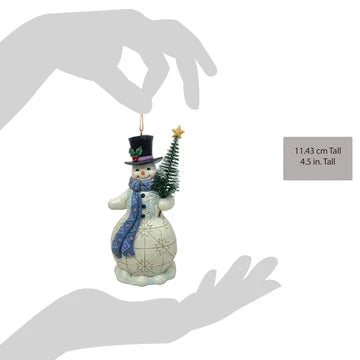 Enesco Addobbo "Pupazzo di neve" con albero di Natale - Heartwood Creek Disney Tradition
