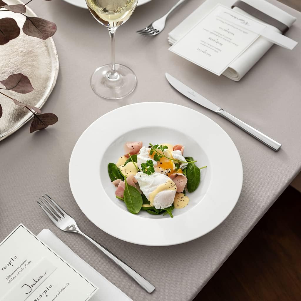 Villeroy & Boch Royal Piatto Fondo in Lucida, Porcellana Premium Bone, Bianco, 24 cm