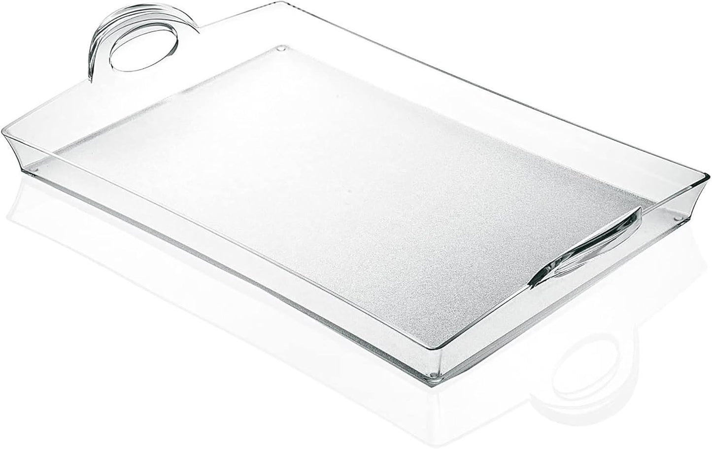 Guzzini Happy Hour - Vassoio rettangolare, Plastica, Trasparente, 54 x 33.5 x h8.7 cm