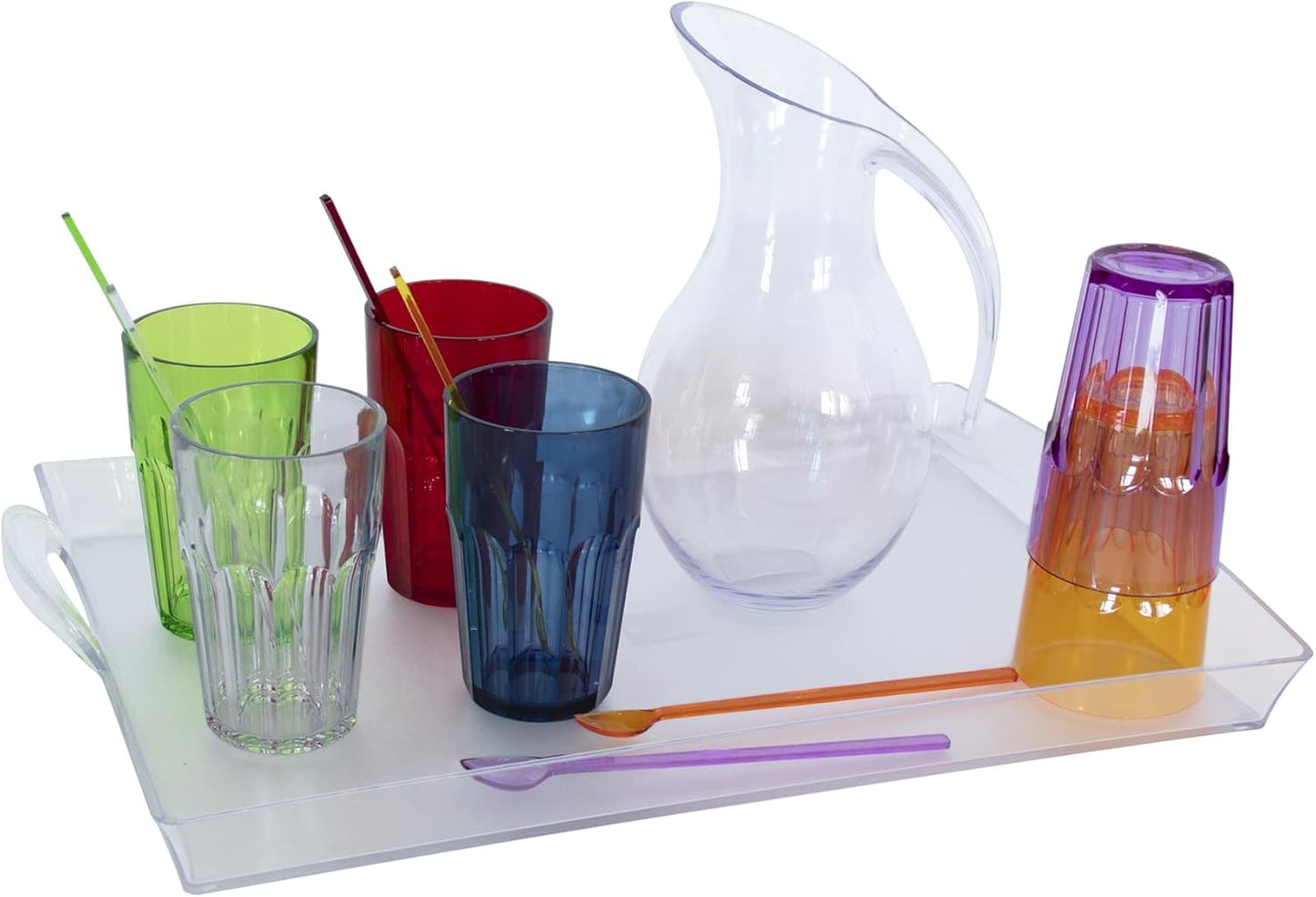Guzzini Caraffa Soffiata Happy Hour, Trasparente, 17 x 13.5 x h26.5 cm