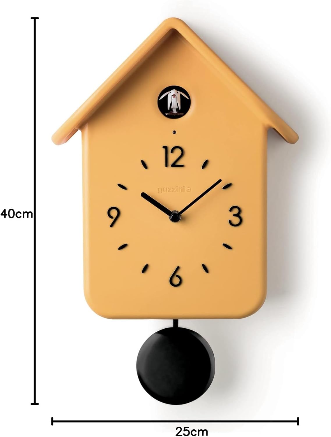 Guzzini Orologio Qq Home, Ocra, 24.8 x 12 x h39 cm