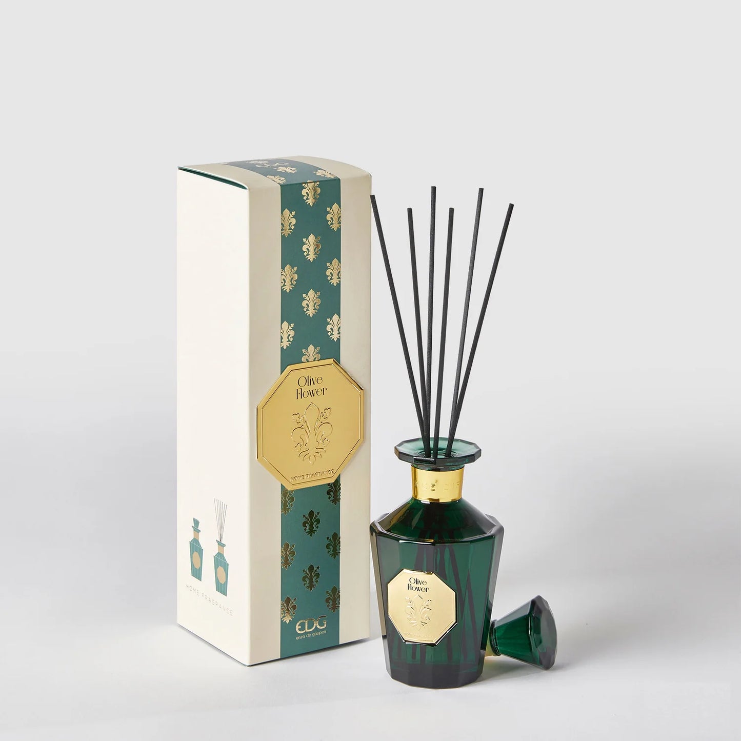 EDG Enzo De Gasperi Profumatore Diffusore con Bastoncini Goldlily 500ml Verde Olive Flower