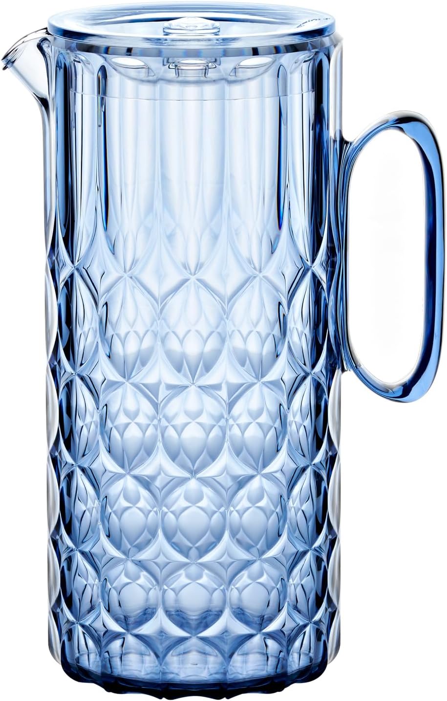 Guzzini - Vanity, Caraffa con coperchio, blu denim, in Bio-based SAN e Bio-based SMMA - ACQUA