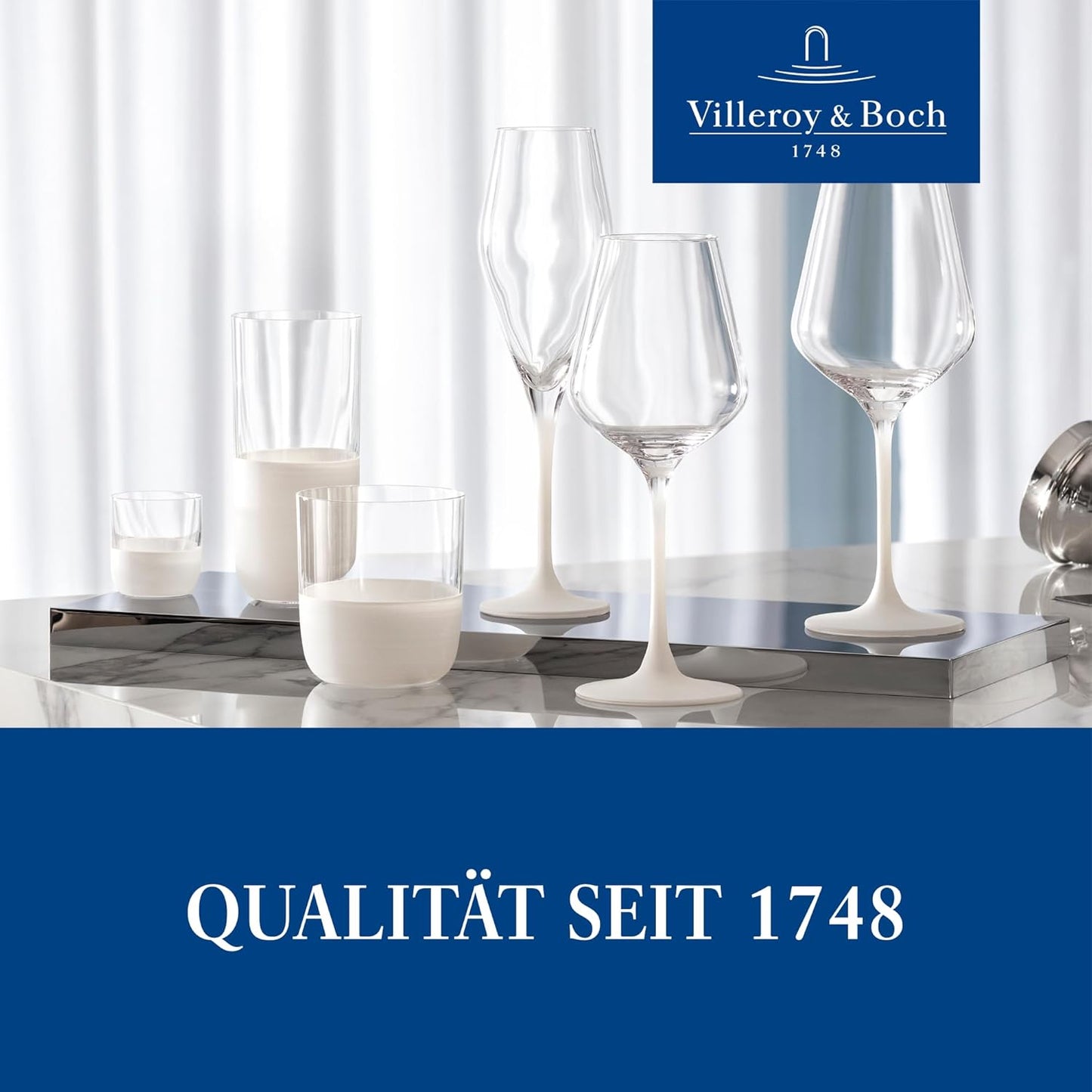 Villeroy & Boch-Manufacture Bicchierino Da Shot Cristallo Bianco, 40 Ml, Set 4 Pezzi