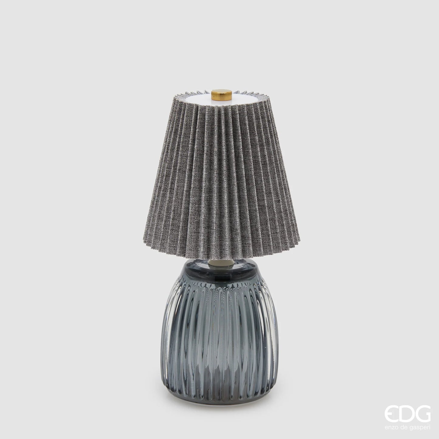 EDG Enzo De Gasperi Lampada da Tavolo Plissé H22 cm Grigio