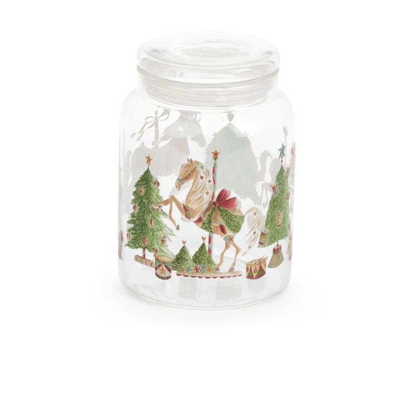Nuvole di Stoffa Barattolo natalizio in vetro "Giostra" 1300 ml