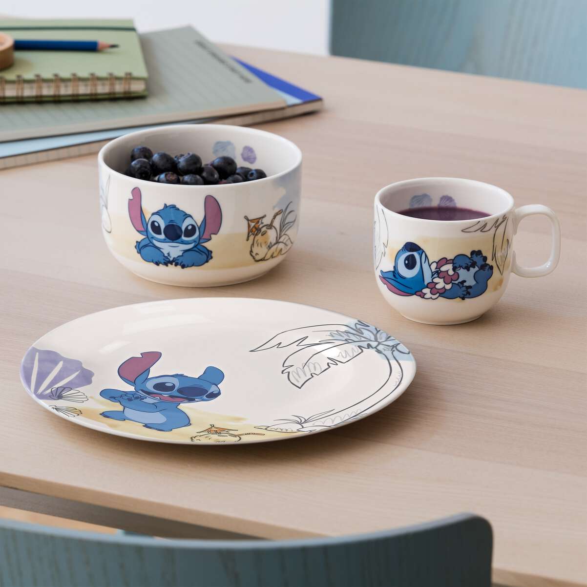 Villeroy & Boch Disney Stitch Set di stoviglie per bambini 3 pz