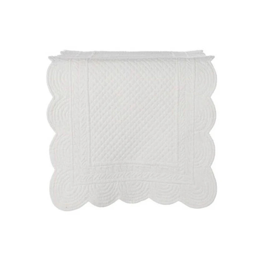 Blanc Mariclo' Runner da tavolo shabby in cotone avorio 45x140 cm