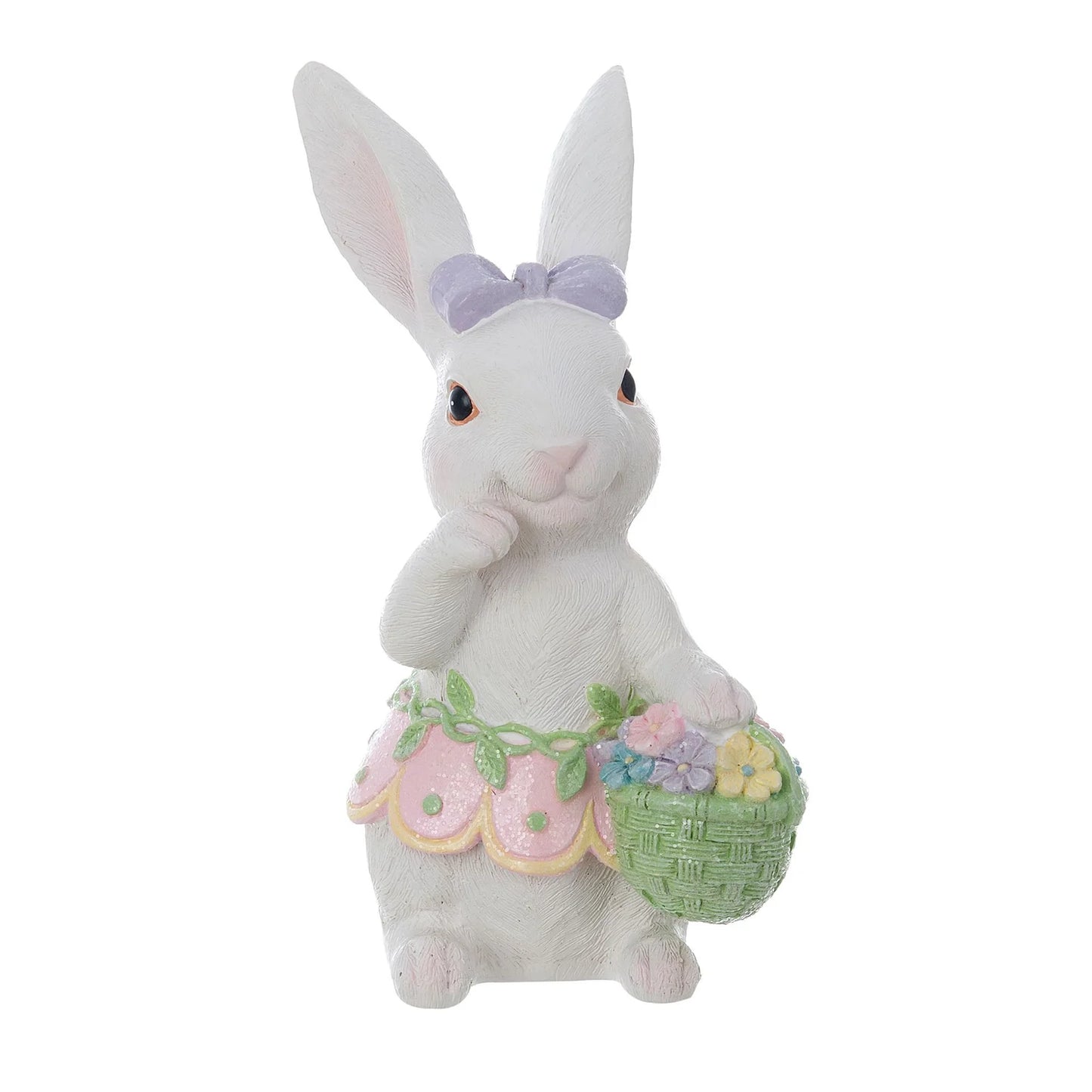 Blanc Mariclò Statuina Coniglio di pasqua in resina "Dolce Fiaba" 9x10xH17 cm (Co