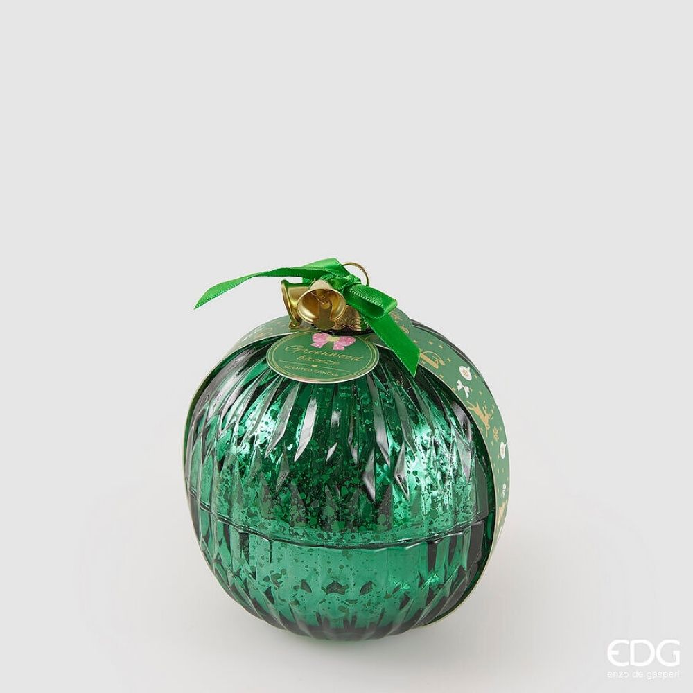 Edg candela sfera con profumo GreenWood Breeze D. 13 verde