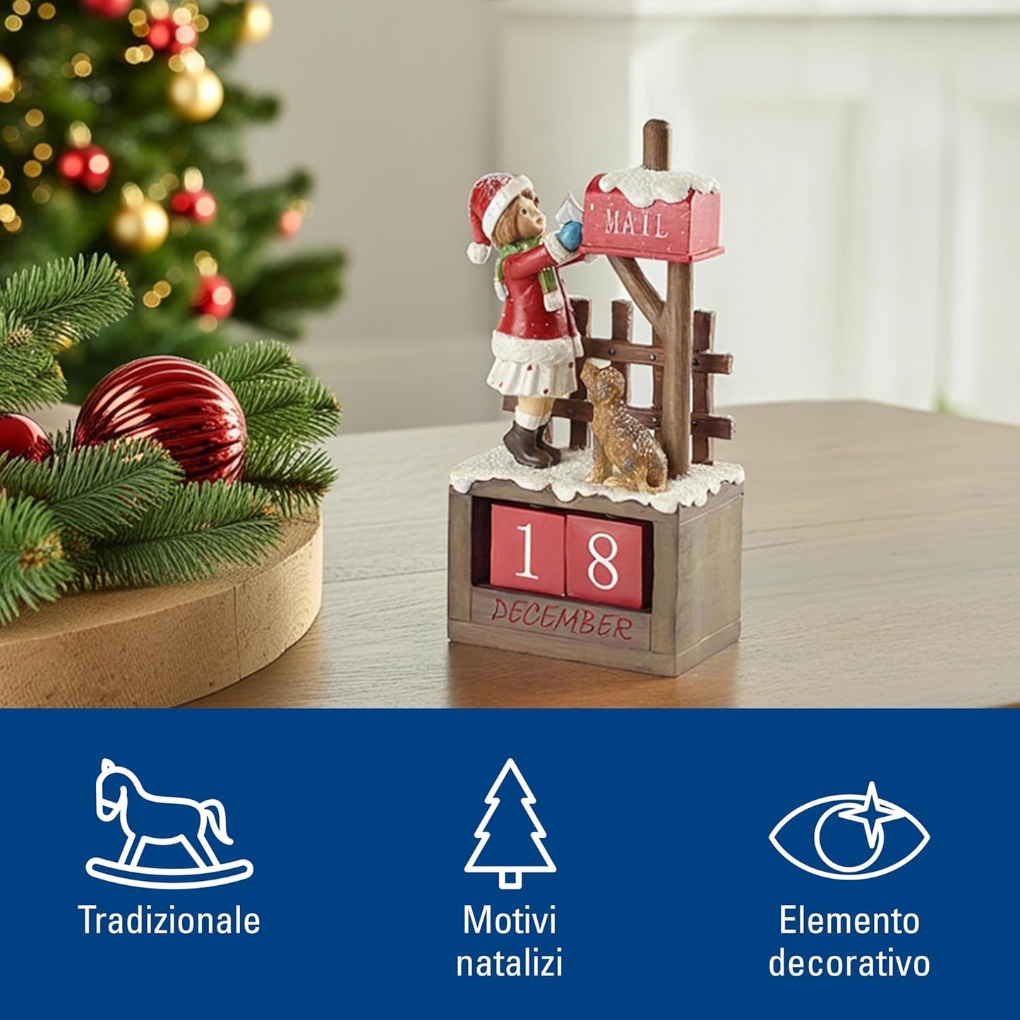 Villeroy & Boch Winter Collage Accessoires Calendario con bambina 12,5x8x22,5cm