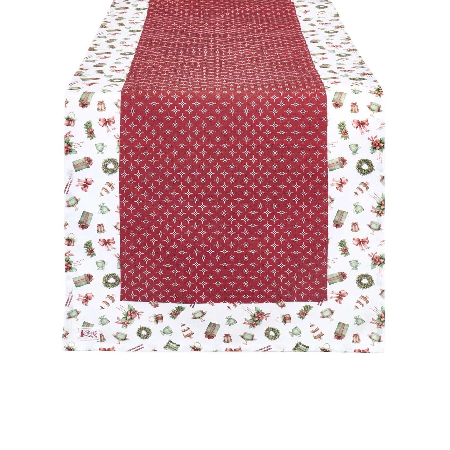 Nuvole di Stoffa Runner natalizio "Storia di Natale" 150x50 cm