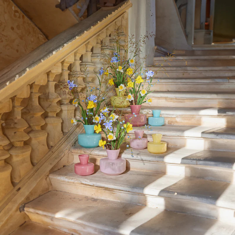 EDG Enzo De Gasperi Vaso Rotondo con Collo H20 cm Giallo