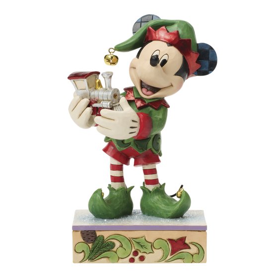 Enesco Disney Traditions TOPOLINO ELFO CON IL TRENO
