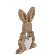 Blanc Mariclò Coniglio di pasqua in legno "Pasqua in festa" 15x2xH20 cm