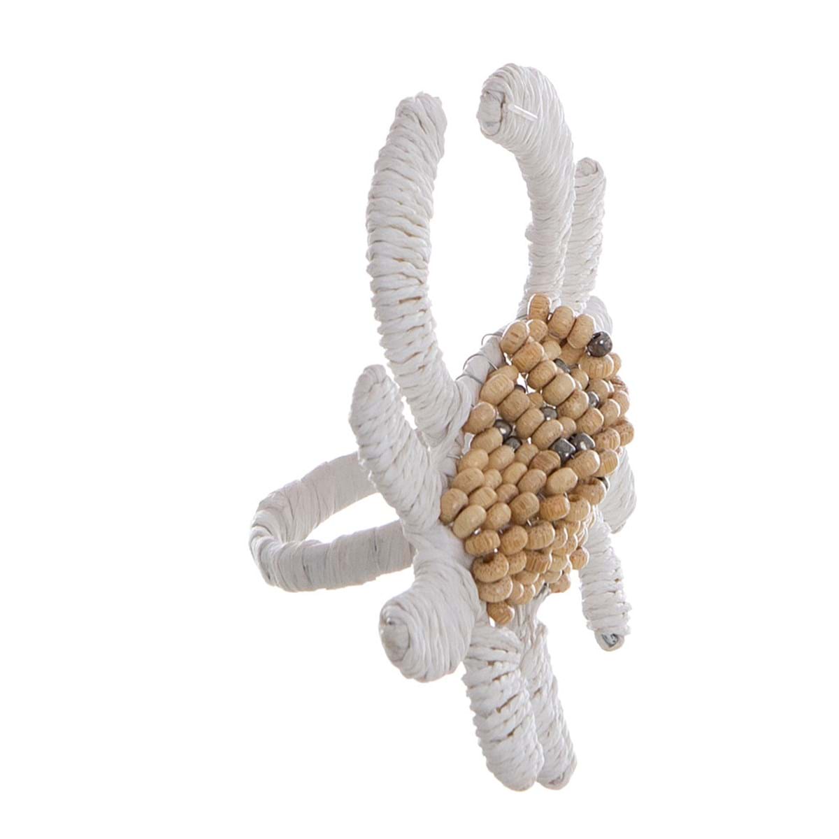 Portatovagliolo in raffia, della collezione di Blanc Mariclò.