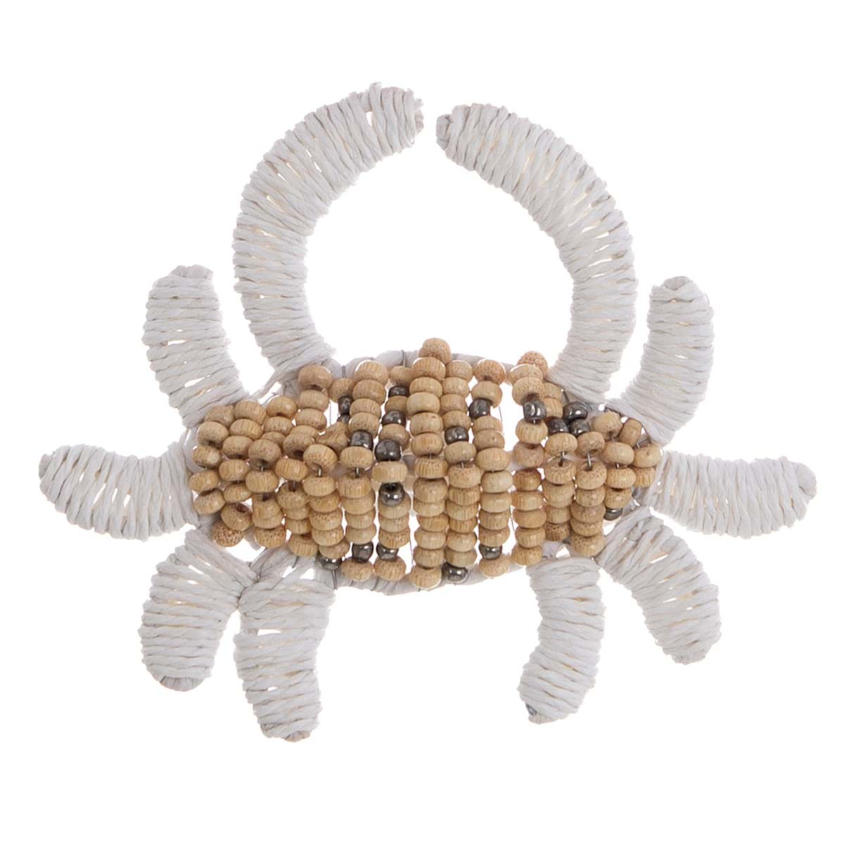 Portatovagliolo in raffia, della collezione di Blanc Mariclò.