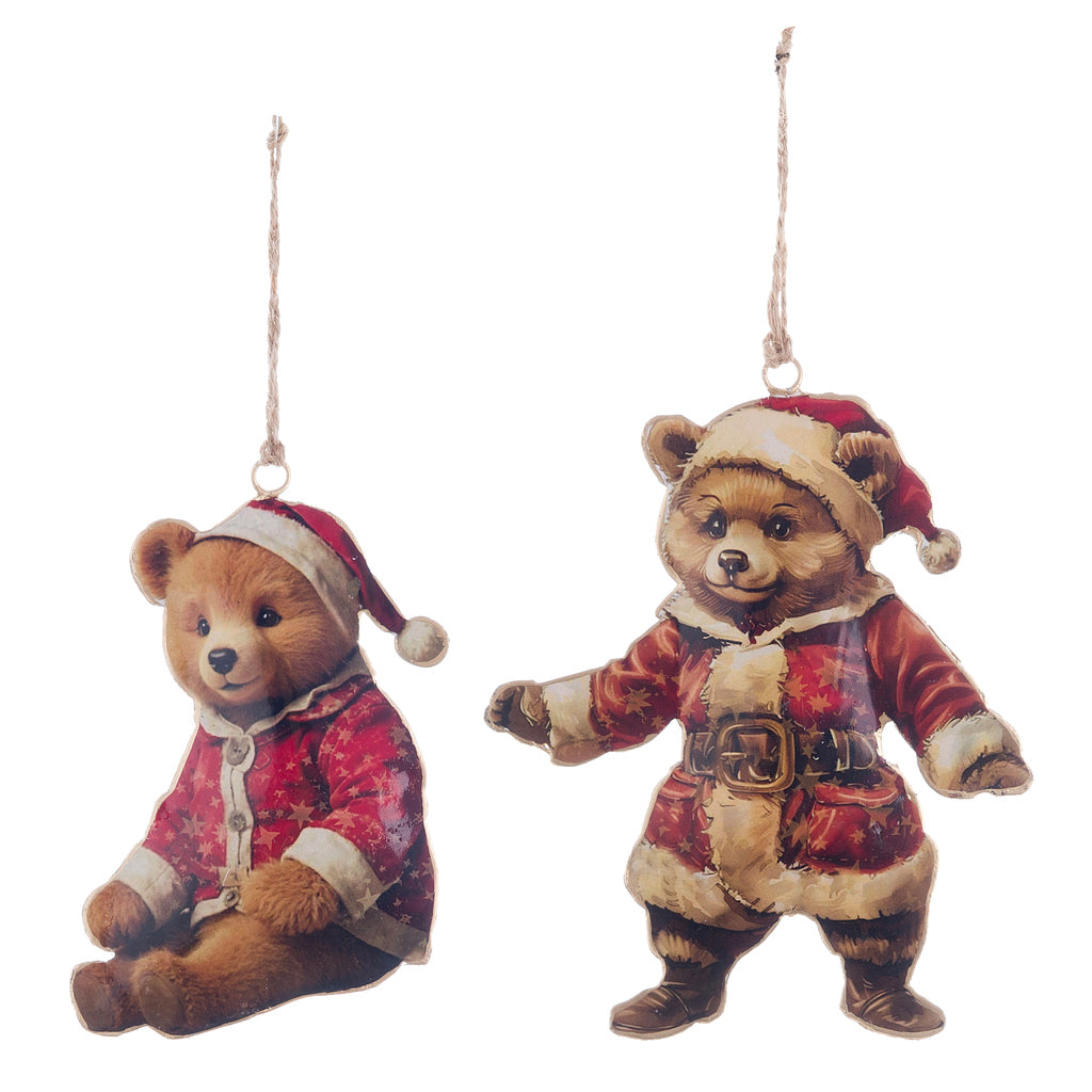 Blanc Mariclo' Set 2 Decori assortiti Orsetti Coccole d’inverno Collection H 16 cm