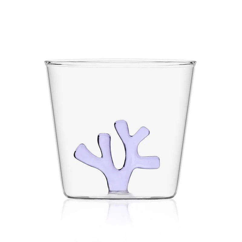 Ichendorf Milano Tumbler Corallo Lilla Coral Reef in Vetro