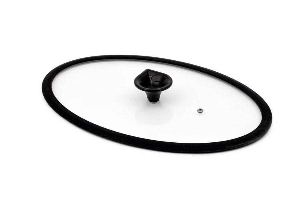 Luchetti-Coperchio vetro temperato ovale 26×38 cm