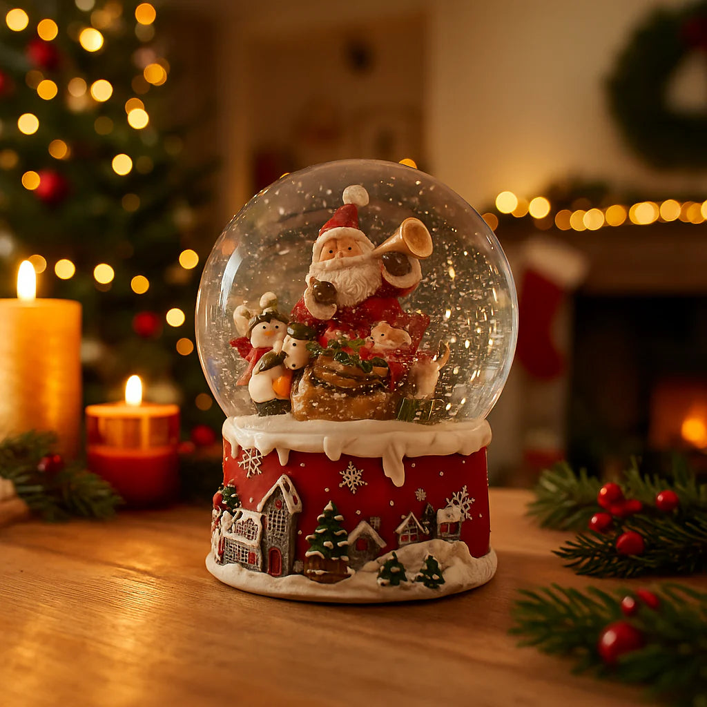 EDG Sfera Acqua Babbo Natale con Sacco, Carillon H20