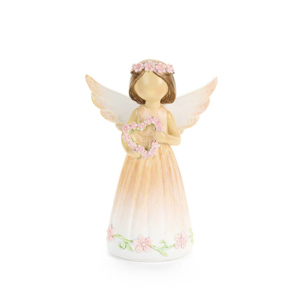 Nuvole di Stoffa Angelo Arancio Cuore 12 cm