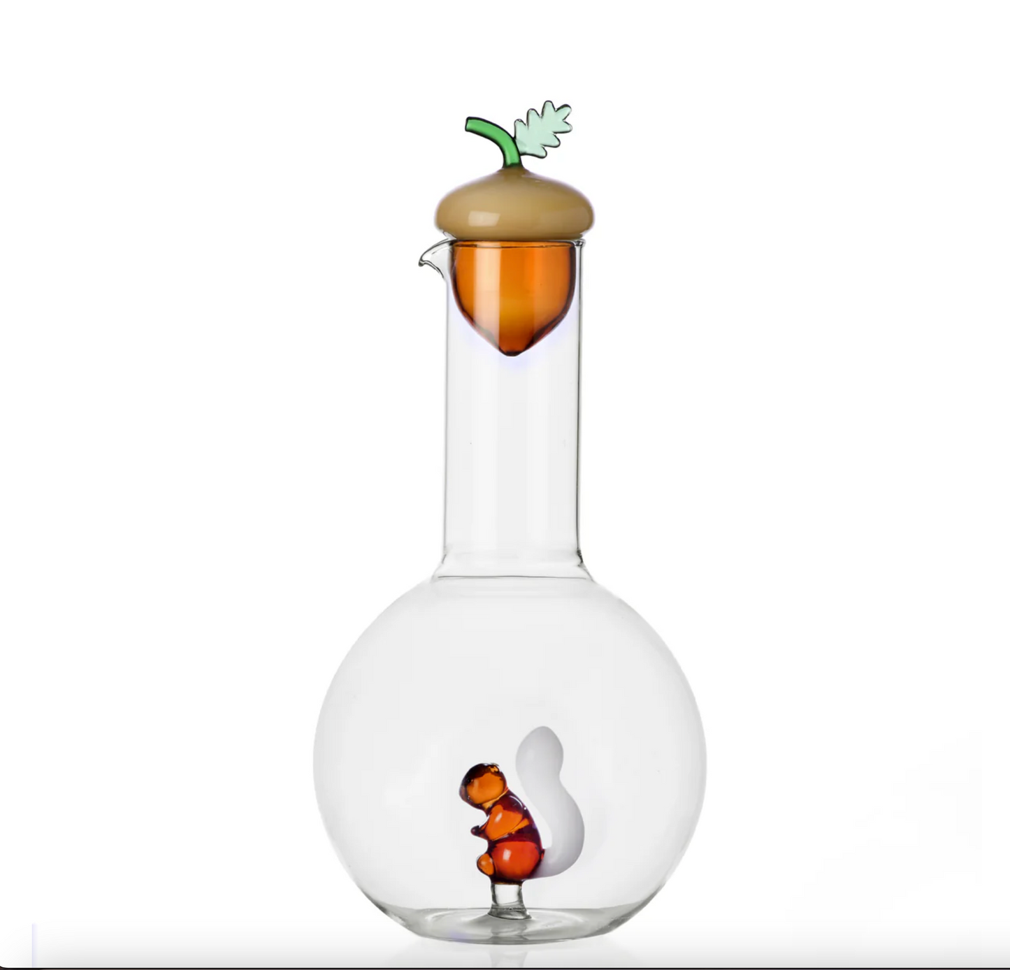Ichendorf Milano Acorns Bottiglia Scoiattolo Ghianda in Vetro Borosilicato