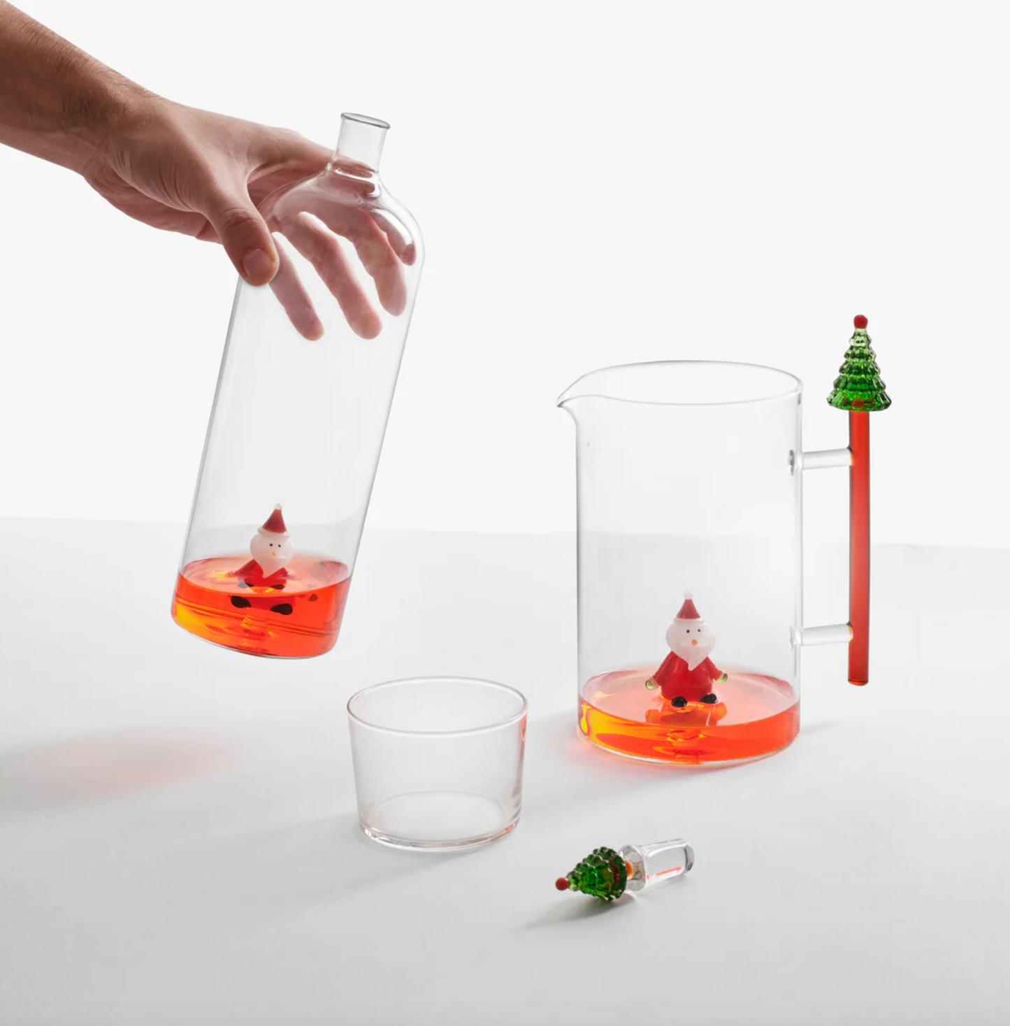 Ichendorf Milano Christmas Tales Brocca Babbo Natale in Vetro Borosilicato